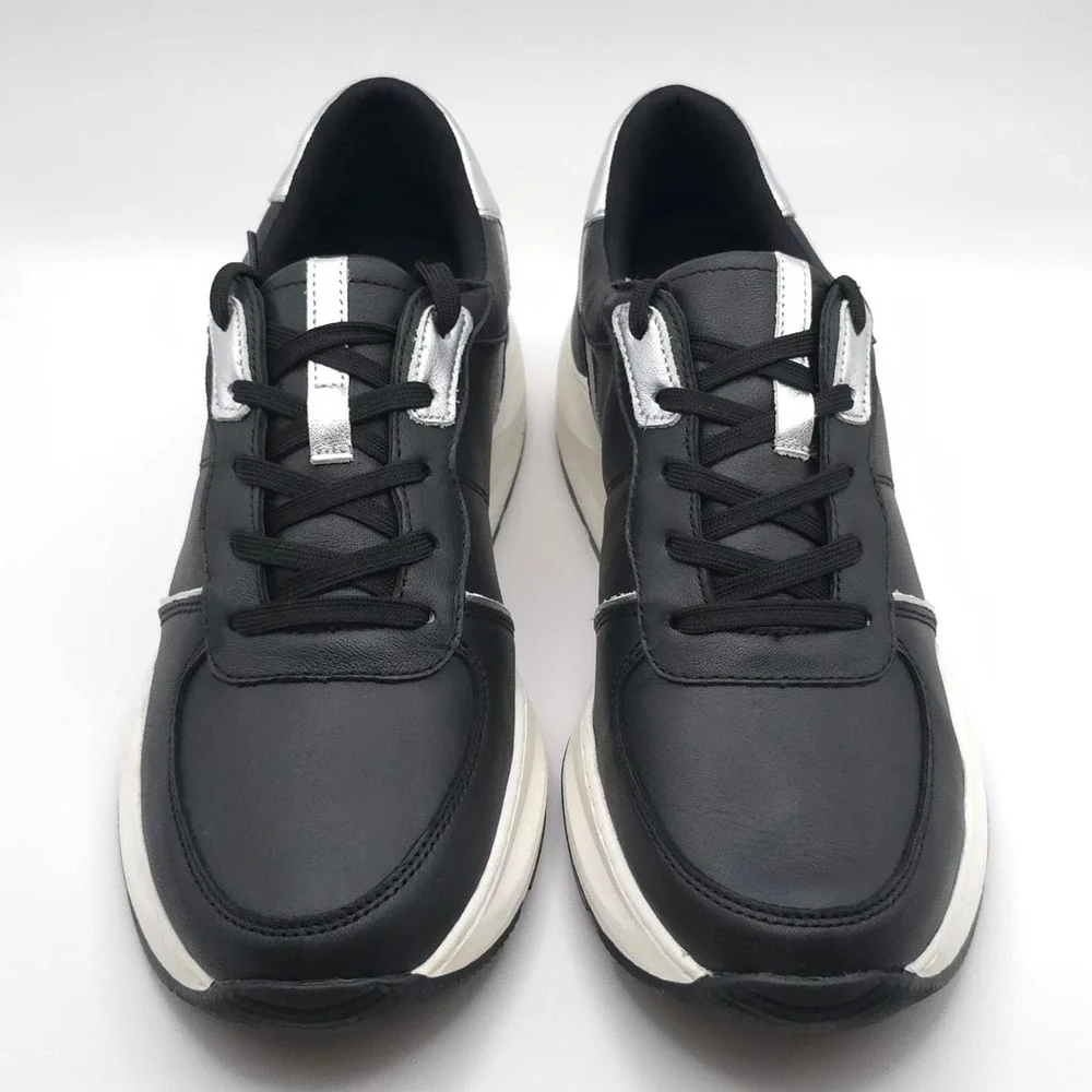 NATURALIZER New Blossom Black LEATHER Sneakers Men's 12M Comfort‎ Casual Shoes